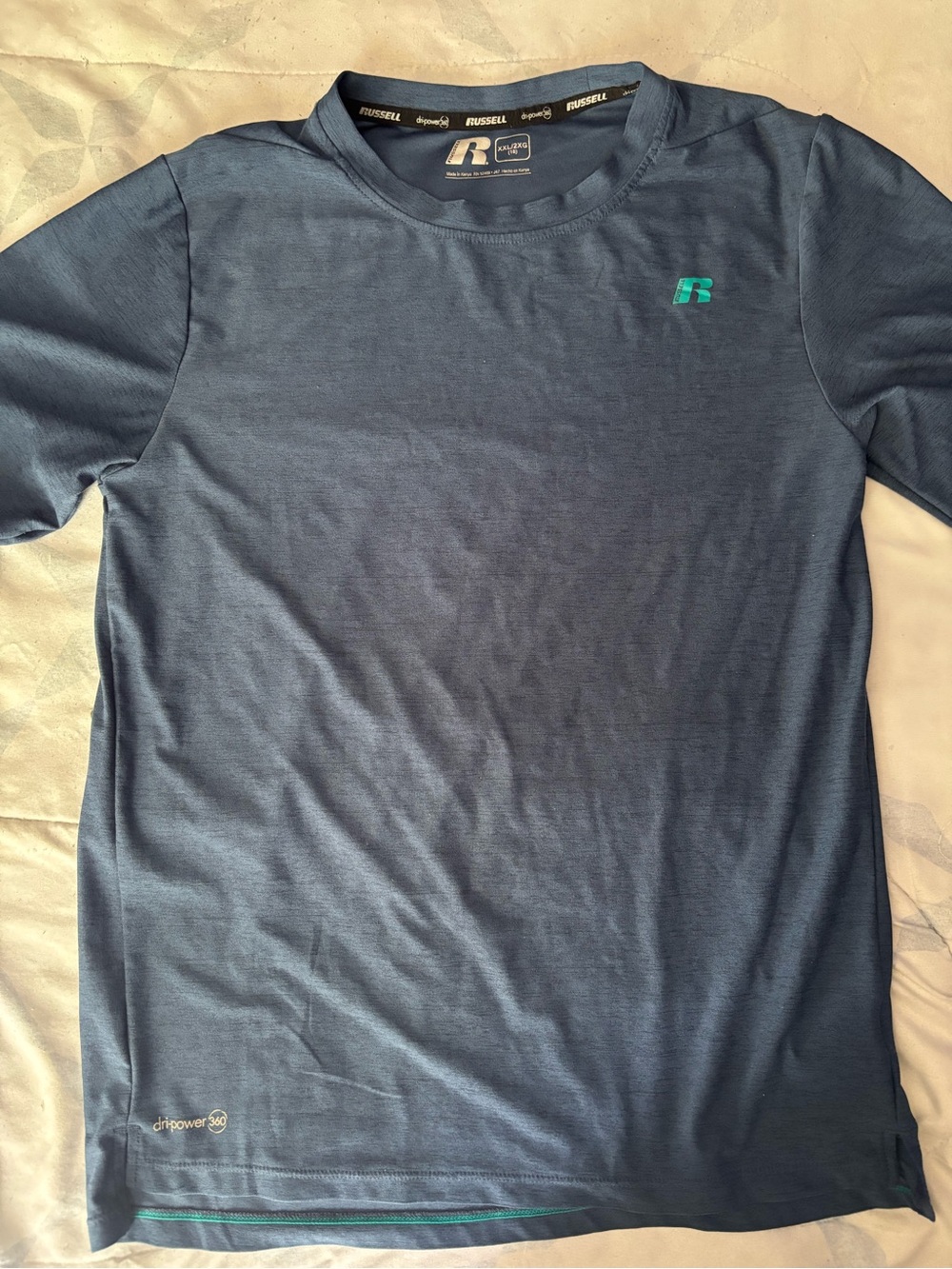 Russell Athletic Blue Short-Sleeve Performance Crew Tee